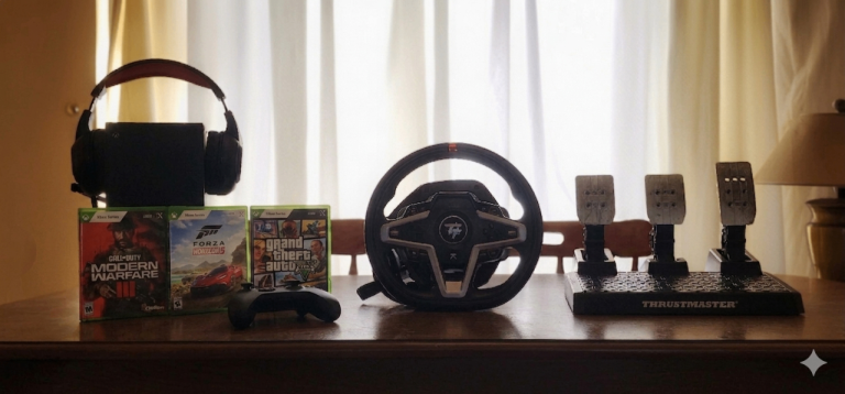 Xbox Series X Ultimate Bundle - Barely Used, Like New (Sim Racing Wheel + 2 Controllers + Top Games)