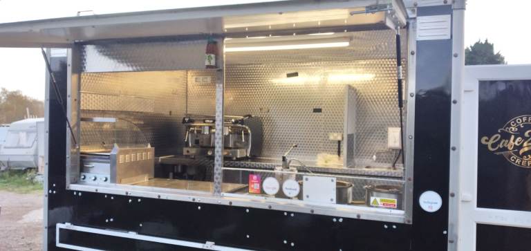 Coffee & crepes catering trailer burger van mobile kitchen equipment 