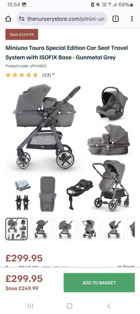 Mini Uno Toura Travel System Isofix