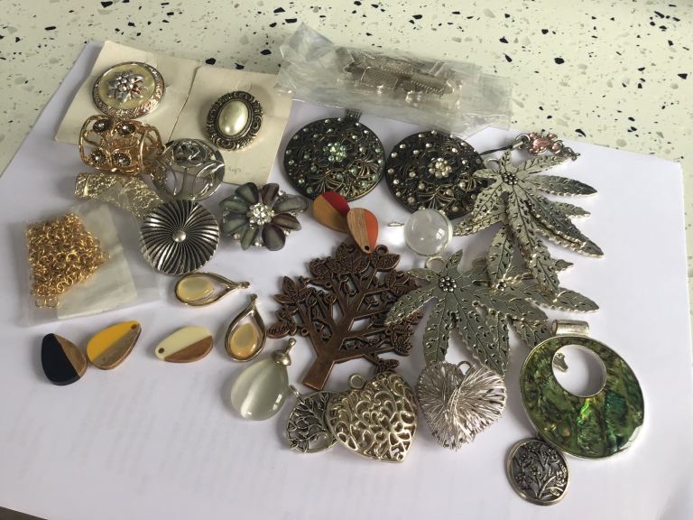 Mixed Lot of Jewellery Making Components and Pendants