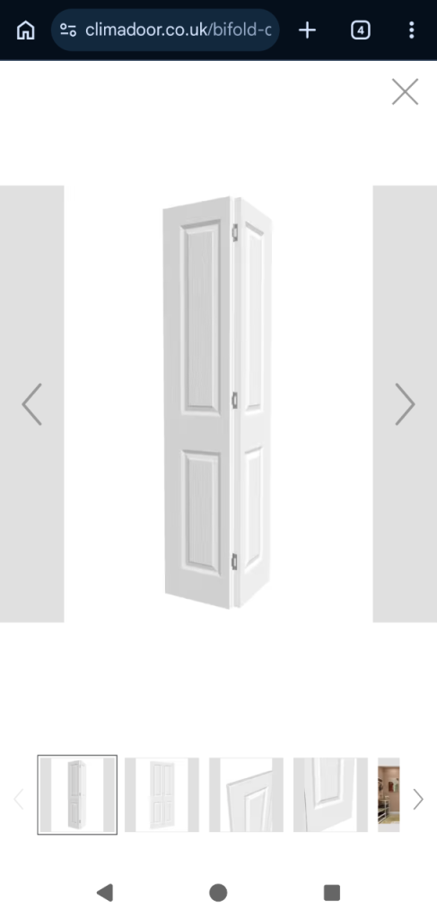 New Boxed White Bi-Fold Door 914x1981mm – RRP £87