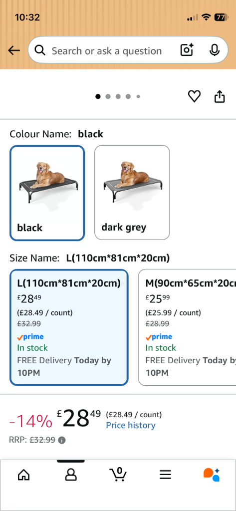 Brand new dog bed for free