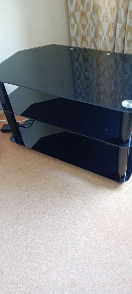 Glass tv stand