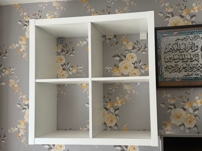 White Cube Storage Unit (4 Sections) –  IKEA Good Condition