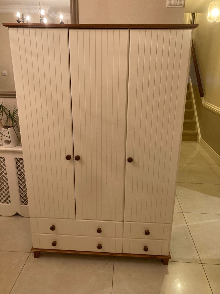 image for Triple door wardrobe and matching chest of drawers.