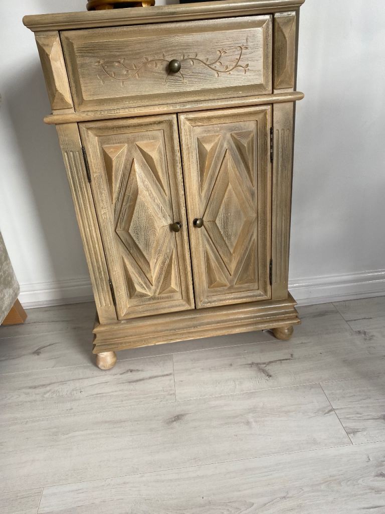 WoodenTable with Drawer and Cupboard – Good Condition
