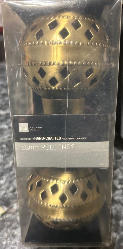 Brand new Curtain pole ends 