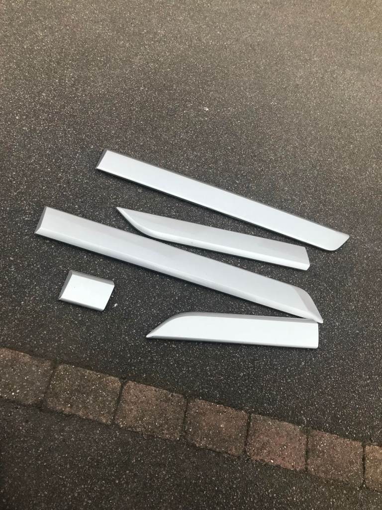 Ford transit side mouldings in silver 
