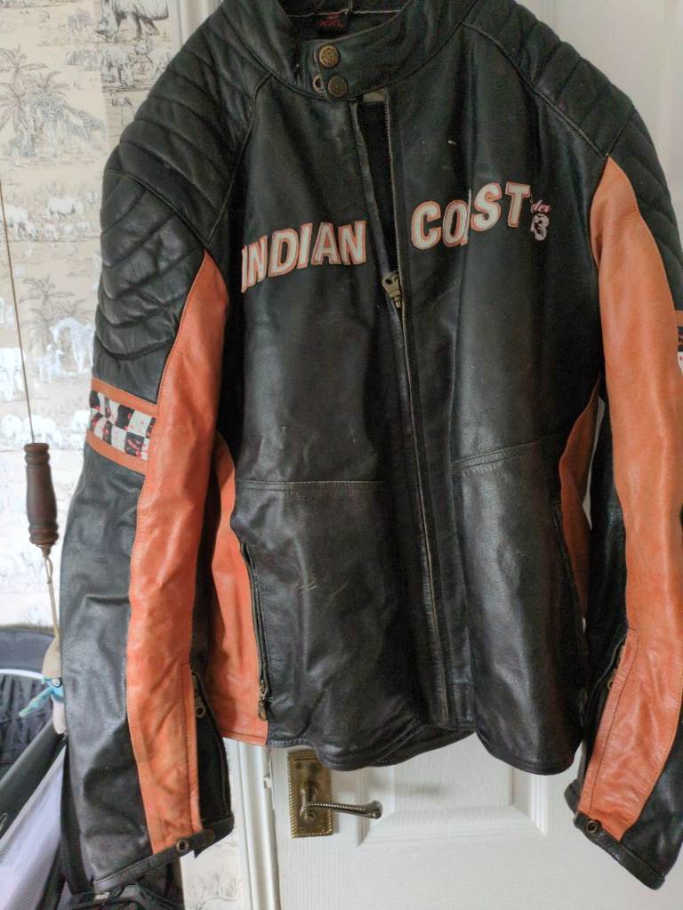 Male leather biker jacket 