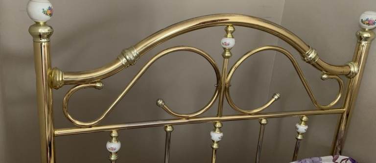 Vintage Easy Fit Double Metal Headboard