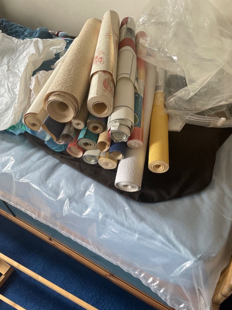 Job Lot Wallpaper Rolls – Various Patterns, Good Condition