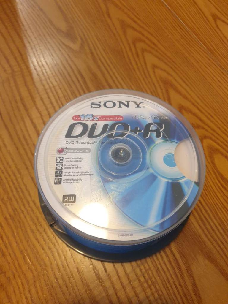  Sony Recordable DVD's