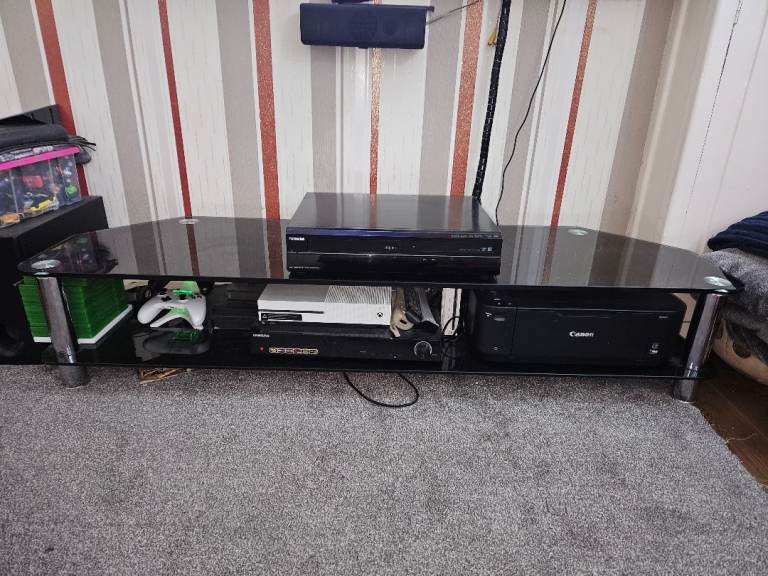 Glass TV stand