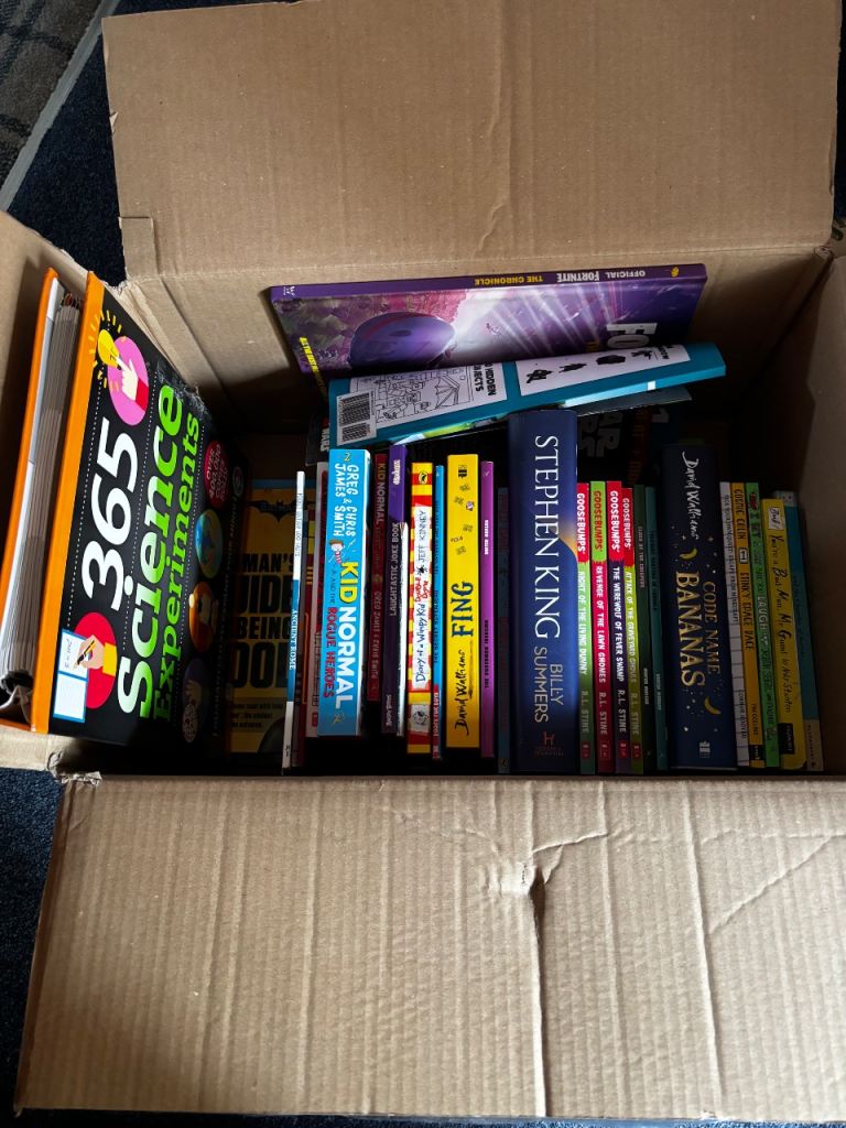 Mixed Box of 30 Kids' Books - Goosebumps, David Walliams
