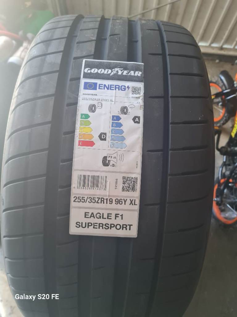 4x brand new 255/35/19 goodyear eagle f1 supersport tyres