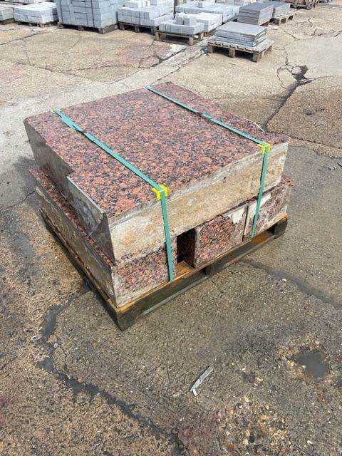 HUGE GRANITE STEPS , KERBS , EDGING , ,BOLLARDS , BARRIERS,-RECLAIMED SECONDS