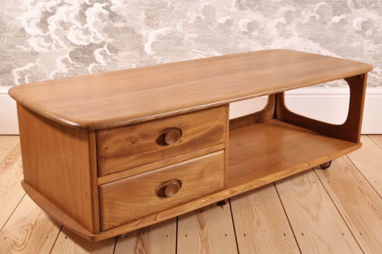 Vintage Retro 60's Mid Century Ercol Windsor Minerva / Pandora Box Coffee Table / TV Unit model 844