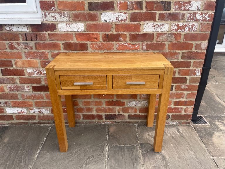 Oak Console Table - Good Condition 