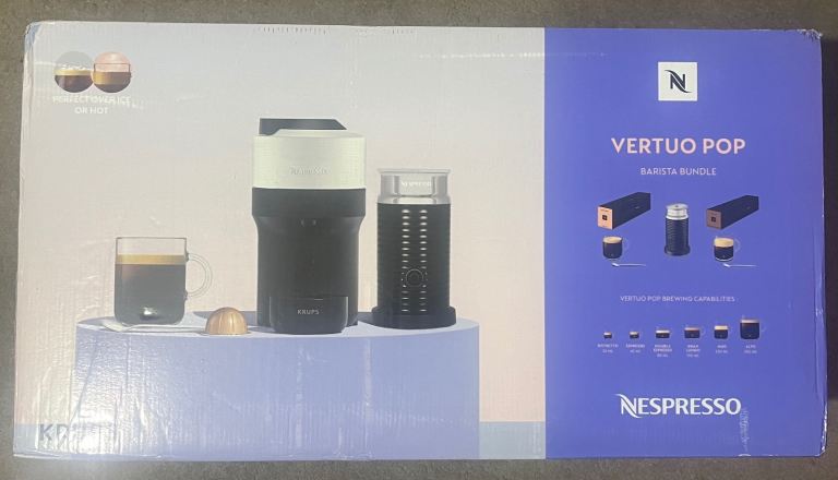 Nespresso Krups Vertuo Pop Bundle - Coconut White - Brand New in Box