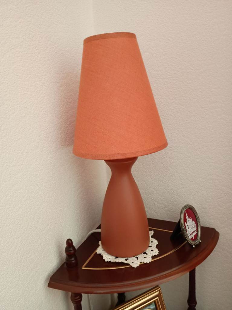 Pair of Orange Table Lamps – Good Condition