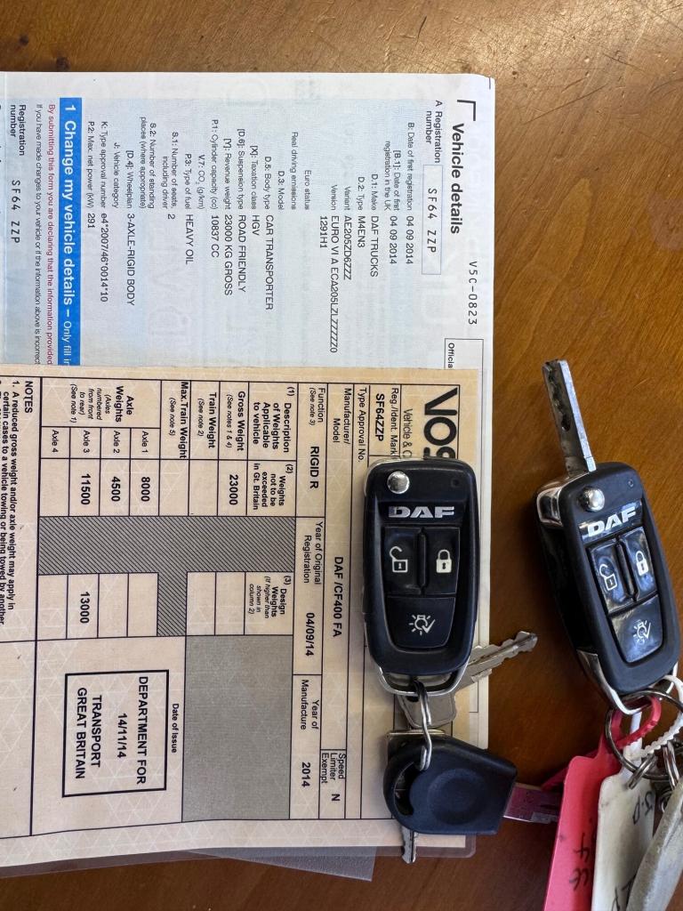 2014 DAF TRUCKS CF 400. 5 Car Transporter. Transporter Engineering Body. 557000 KMS. NA Diesel Ma...