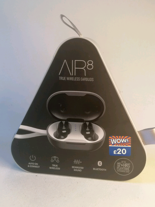 Air 8 true wireless Earbuds. Brand new. ( used for the check is everything ok).
