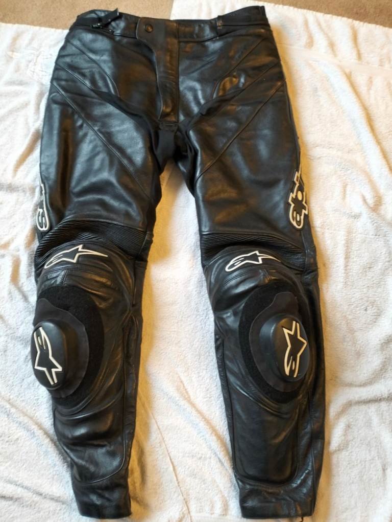 Alpinestars Apex Mens Motorcycle Race Track Leather Trousers EU50 UK 32  VGC