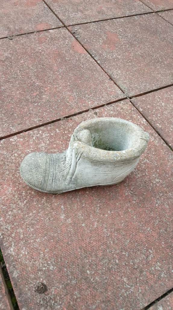 Stone Boot Planter / Ornament for Garden
