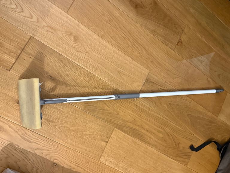 Self-Wringing Sponge Roller Mop with Adjustable Handle – Easy Squeeze Water Removal