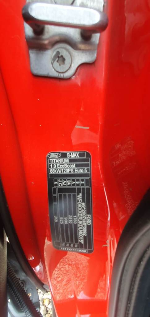 Ford, B-MAX, MPV, 2013, Manual, 998 (cc), 5 doors