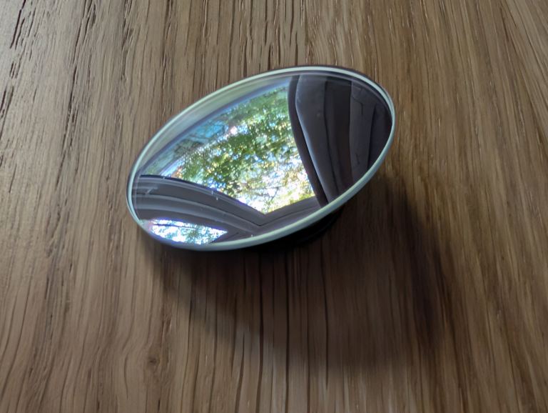 Round Blind Spot Car Mirror, 360° Adjustable Convex Glass 