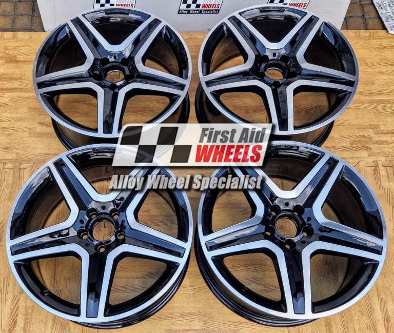 MERCEDES GLA X156 4X 19'' GENUINE AMG BLACK DIAMOND CUT ALLOY WHEELS S610DCB4