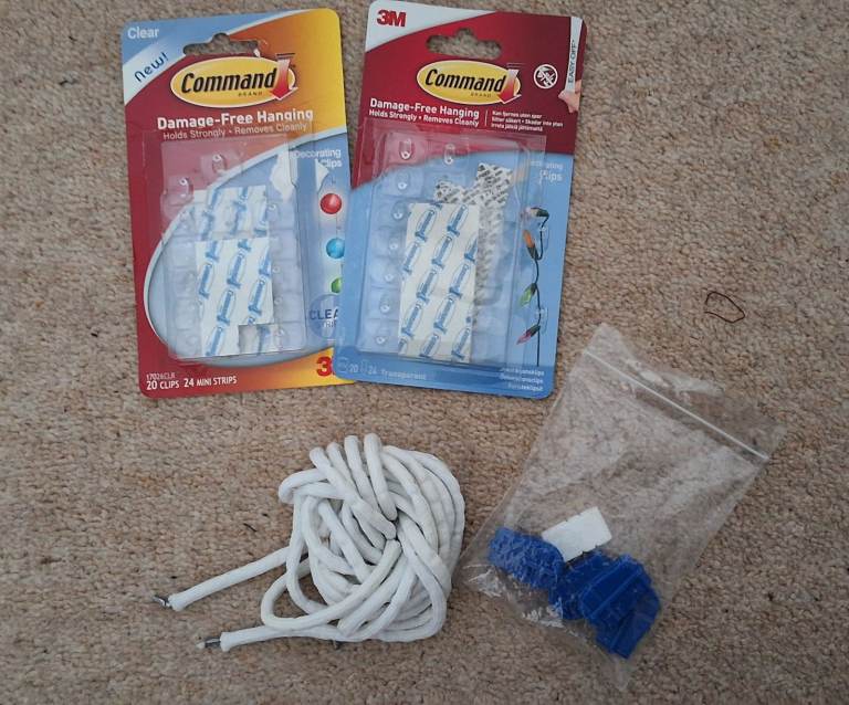 Clips, hooks, curtain weights