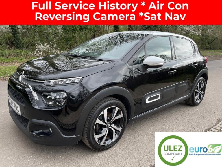 2023 Citroen C3 1.2PureTech Shine Plus 5 Door Hatchback Black / White Roof HATCHBACK Petrol Manual