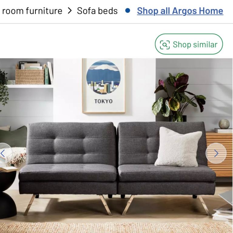Argos Home duo 2 seater clic clac sofa bed