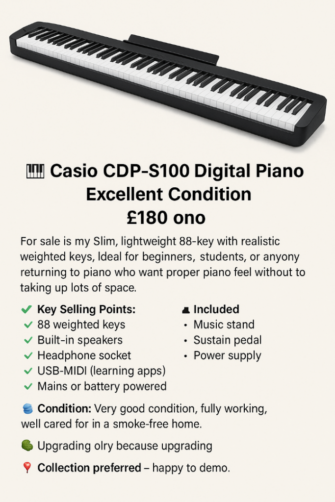 image for Casio CDP-S100