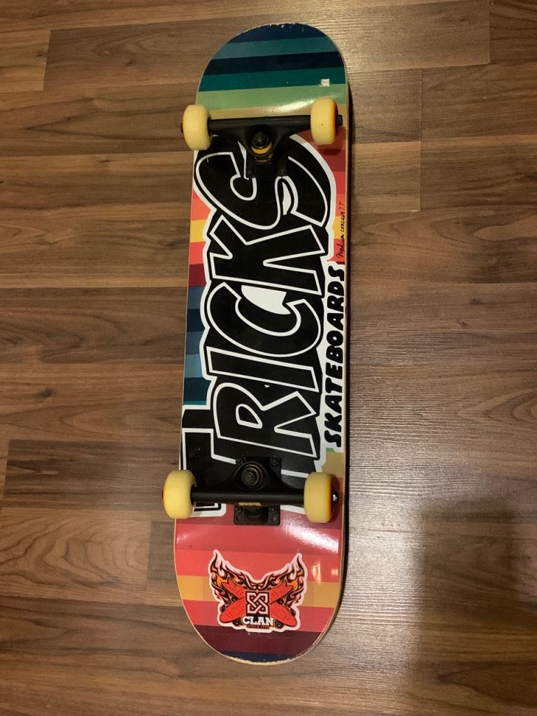 Tricks Skateboard – Black, Good Condition