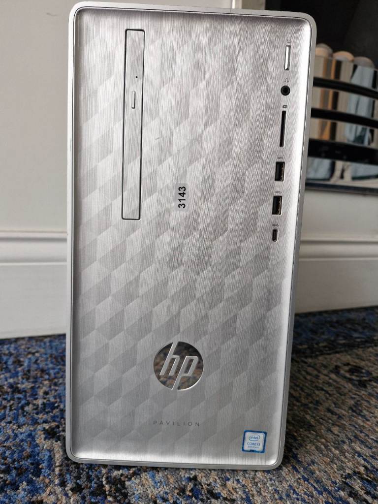 Hp Pavilion Desktop Pc Computer Box Intel Core i3-8100 Quad-Core Cpu 8gb Ram 120gb SSD HDMI Wi-Fi BT