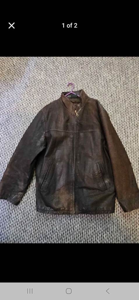 image for Mens large leather jacket