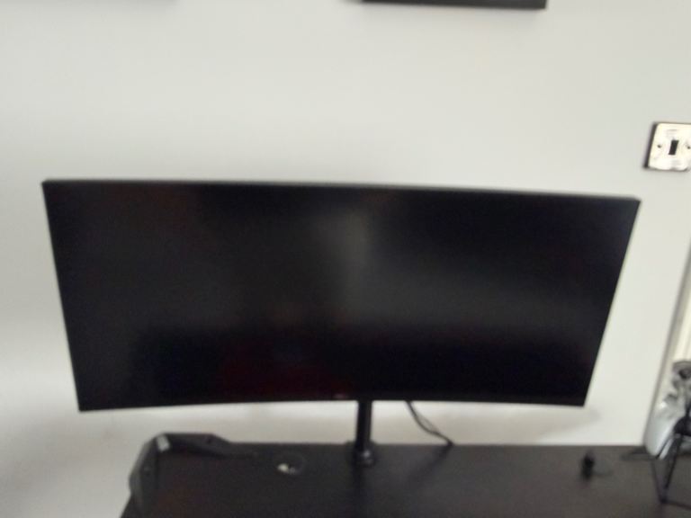 Dell 34” Curved Gaming Monitor and Desk Setup – Good Condition