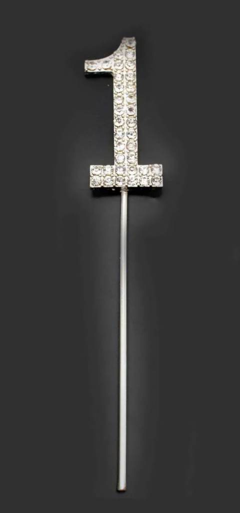 Number '1' Diamonte Cake Topper