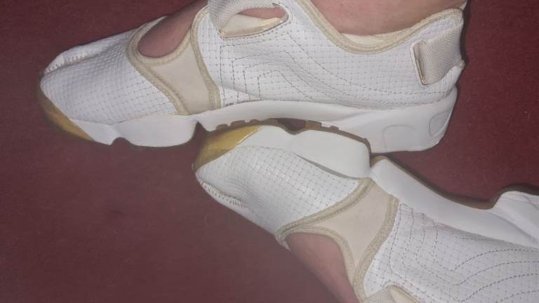 Nike Air Rift Split Toe Woven White 308662 Mens Uk 9