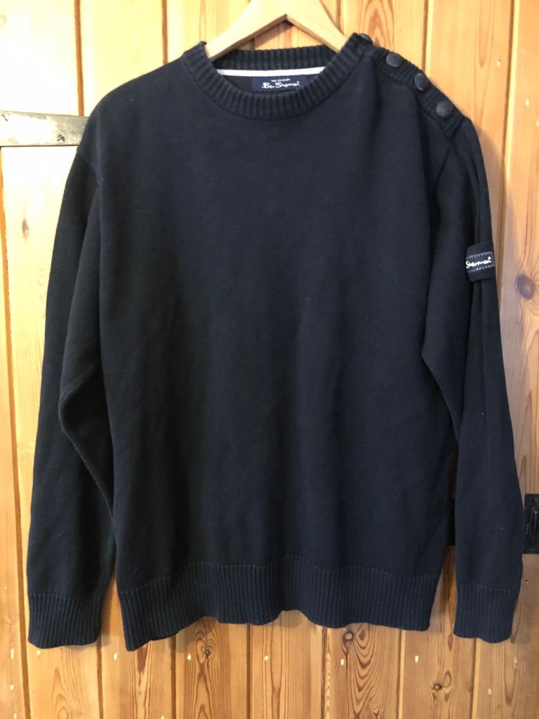 Ben Sherman Men's Navy Blue Jumper - Medium (approx.)