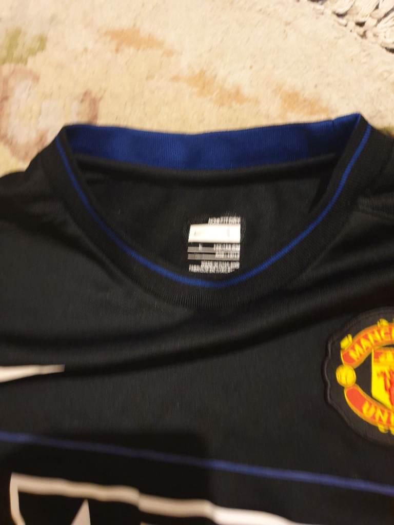 Nike Manchester United 2008 AIG Football Shirt – Black