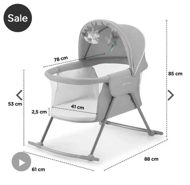 Kindercraft rocking travel crib