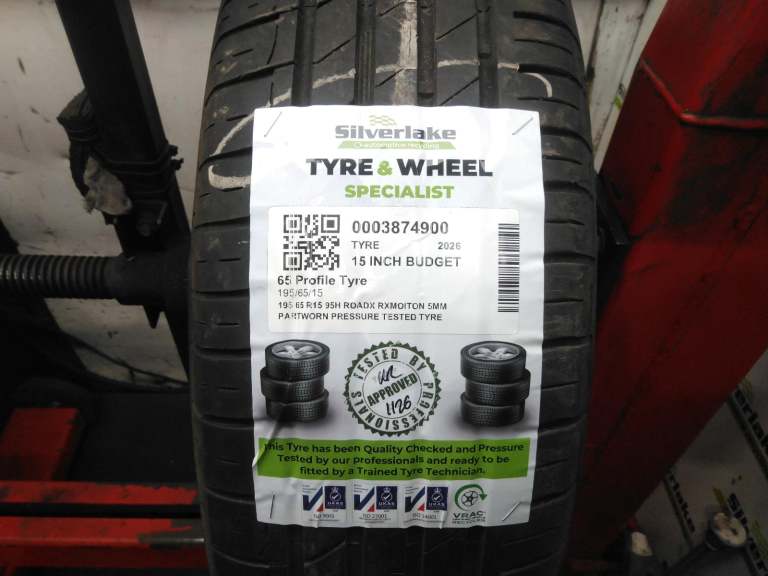 195 65 R15 95h Roadx Rxmoiton 5mm Partworn Pressure Tested Tyre