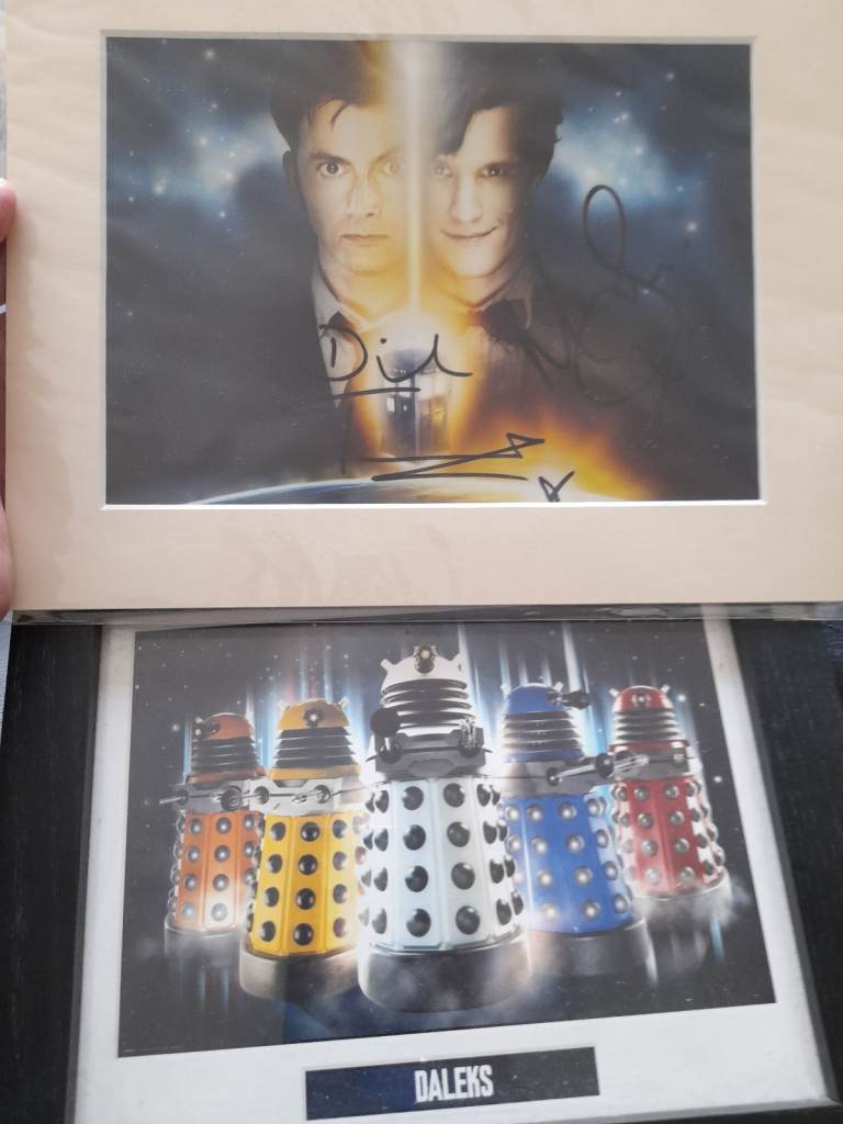 DOCTOR WHO DR WHO BUNDLE SIGNED SEALED TENNANT SMITH PRINT DALEK PIC FRAMED