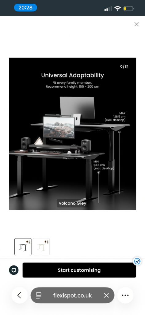 Ultimate Standing Desk with Next-Gen Cable Tray (E7 Flow)