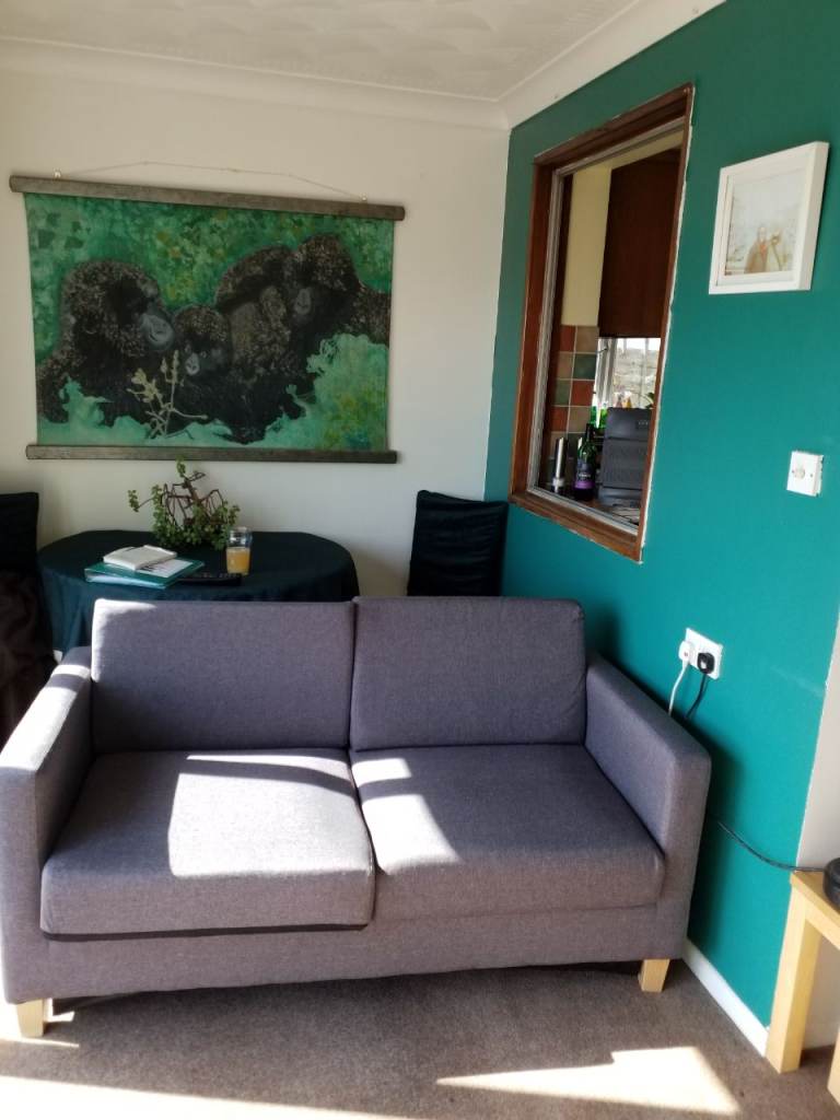 Modern 2 Seater grey Sofa Bed. New Mattress 