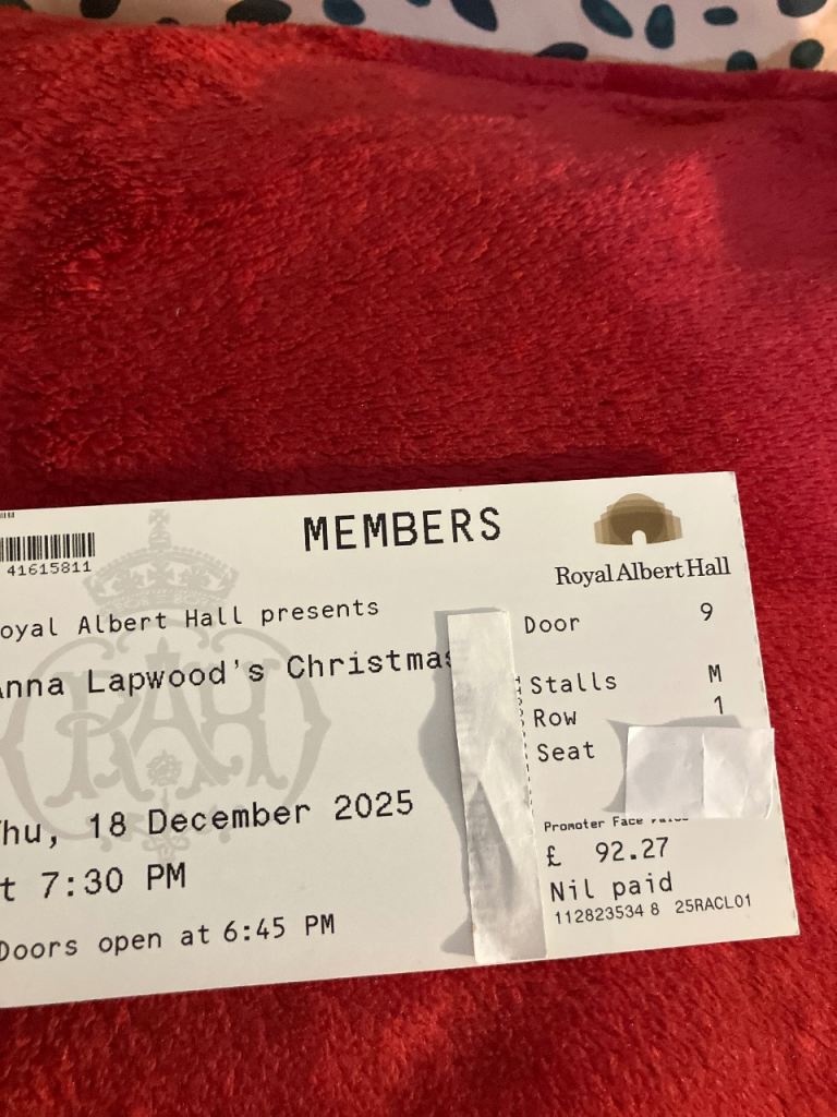 Anna Lapwood’s Christmas. R.A.H.